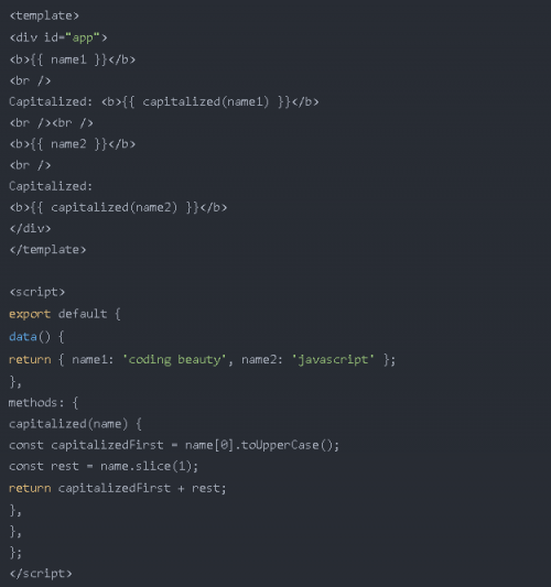 如何在 Vue.js 中將字符串的第一個(gè)字母大寫(xiě)1